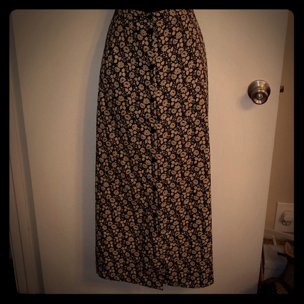Long button down skirt